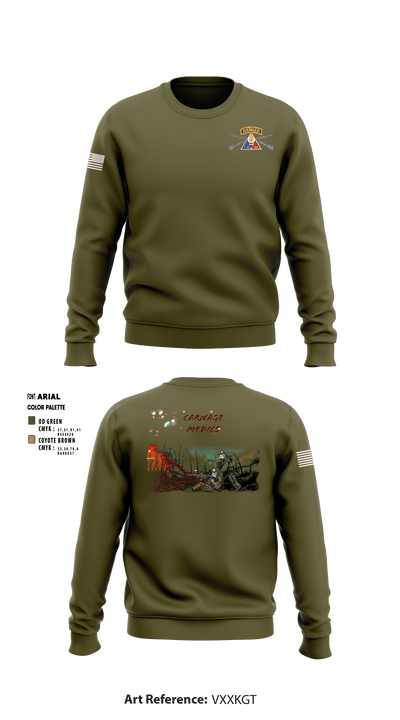 C Co, 2-70th AR, 2 ABCT, 1 ID 35817119 Crew Neck Sweatshirt - 2