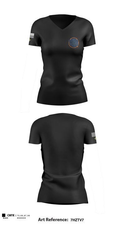 59th Quartermaster 16282203 Women's Short Sleeve V-neck Shirt - 1