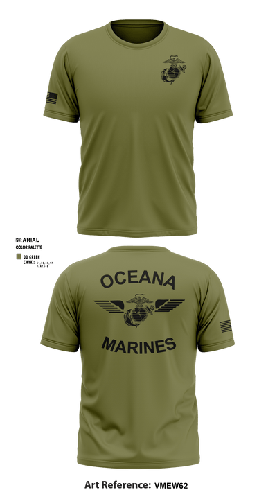 Oceana Marines 61589577 Short Sleeve Performance Shirt - 4