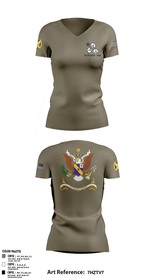 Women's Short Sleeve Vneck Shirt, , Army, Teamtime, Team time, sublimation, custom sports apparel, team uniforms, spirit wear, spiritwear, sports uniforms, custom shirts, team store, custom team store, fundraiser sports, apparel fundraiser