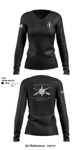 MSC 389th MI BN (SO) (A) 35905800 Women's Long Sleeve V-neck Shirt - 3