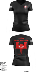 1123rd Sapper Company 14443468 Women's Short Sleeve V-neck Shirt - 2