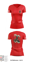 Bravo Battery, 4th Battalion, 3rd Air Defense Artillery Regiment 1115971 Women's Short Sleeve V-neck Shirt - 8