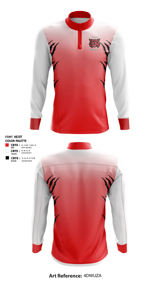 Quarter Zip Jacket, Meridian High School Basketball, Men's Basketball, Teamtime, Team time, sublimation, custom sports apparel, team uniforms, spirit wear, spiritwear, sports uniforms, custom shirts, team store, custom team store, fundraiser sports, apparel fundraiser