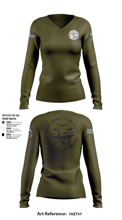 SE Staging Facility 90584061 Women's Long Sleeve V-neck Shirt - 12
