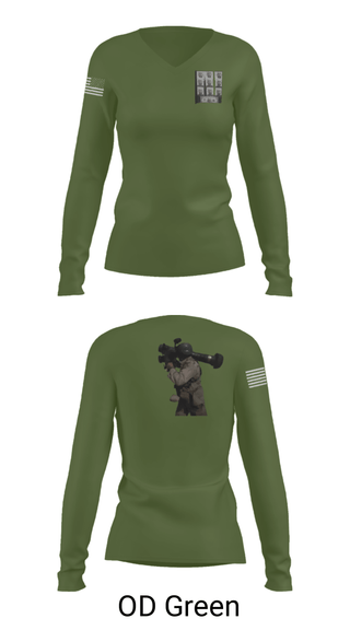 Women's Long Sleeve Vneck Shirt, , Army, Teamtime, Team time, sublimation, custom sports apparel, team uniforms, spirit wear, spiritwear, sports uniforms, custom shirts, team store, custom team store, fundraiser sports, apparel fundraiser