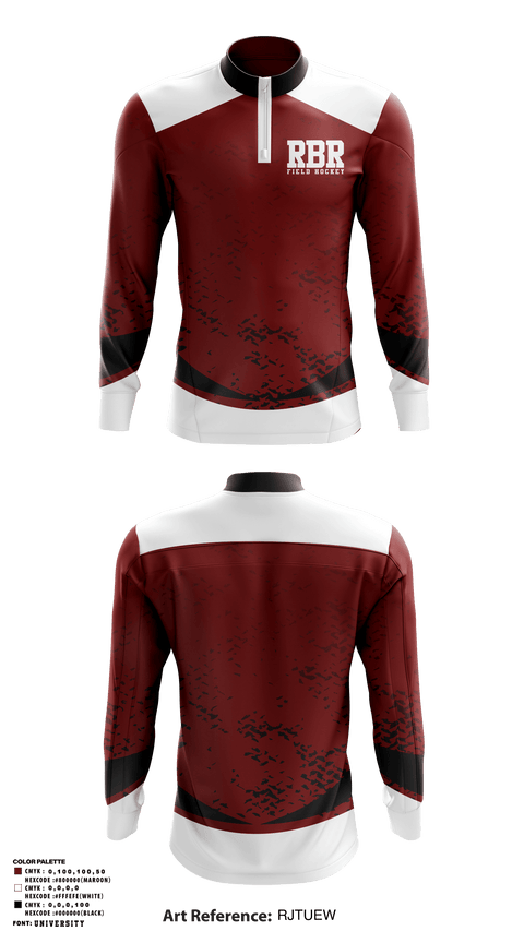 Quarter Zip Jacket, RBR Field Hockey, Field Hockey, Teamtime, Team time, sublimation, custom sports apparel, team uniforms, spirit wear, spiritwear, sports uniforms, custom shirts, team store, custom team store, fundraiser sports, apparel fundraiser