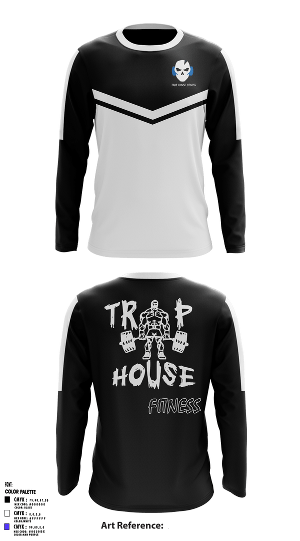 Long Sleeve Performance Shirt, Trap House Fitness, Spirit Store, Teamtime, Team time, sublimation, custom sports apparel, team uniforms, spirit wear, spiritwear, sports uniforms, custom shirts, team store, custom team store, fundraiser sports, apparel fundraiser