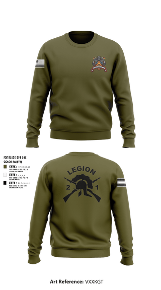 Crew Neck Sweatshirt, 2-1 IN, Army, Teamtime, Team time, sublimation, custom sports apparel, team uniforms, spirit wear, spiritwear, sports uniforms, custom shirts, team store, custom team store, fundraiser sports, apparel fundraiser