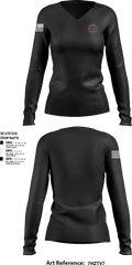 TTSB 57740653 Women's Long Sleeve V-neck Shirt - 1