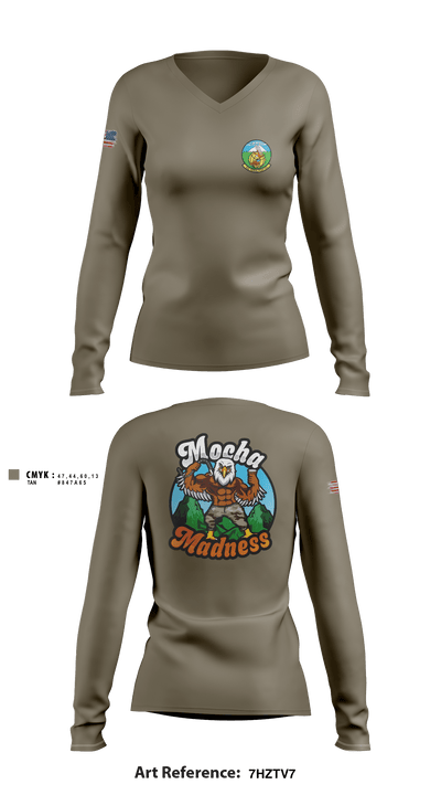 62nd Aerial Port Squadron 88034508 Women's Long Sleeve V-neck Shirt - 2