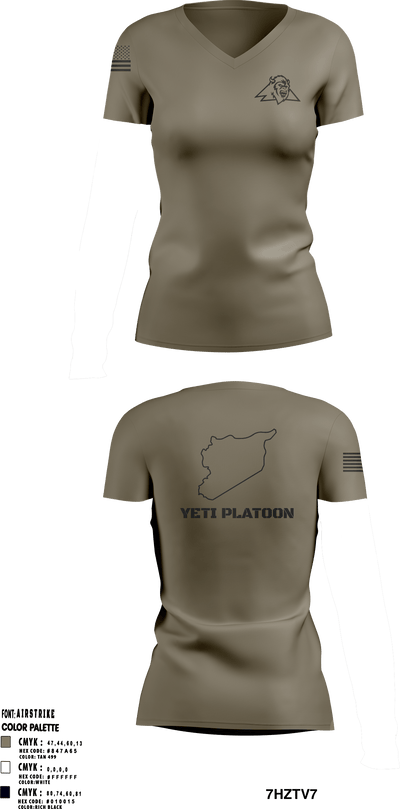 YETI PLATOON 84501614 Women's Short Sleeve V-neck Shirt - 1