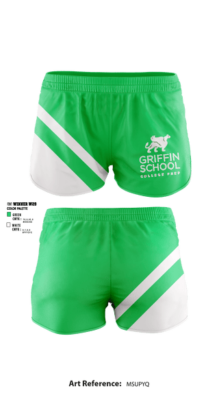 Women's Shorts, Griffin School, Spirit Store, Teamtime, Team time, sublimation, custom sports apparel, team uniforms, spirit wear, spiritwear, sports uniforms, custom shirts, team store, custom team store, fundraiser sports, apparel fundraiser