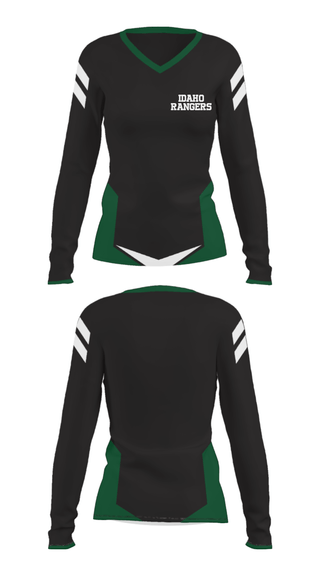 Women's Long Sleeve Vneck Shirt, Idaho Rangers, , Teamtime, Team time, sublimation, custom sports apparel, team uniforms, spirit wear, spiritwear, sports uniforms, custom shirts, team store, custom team store, fundraiser sports, apparel fundraiser