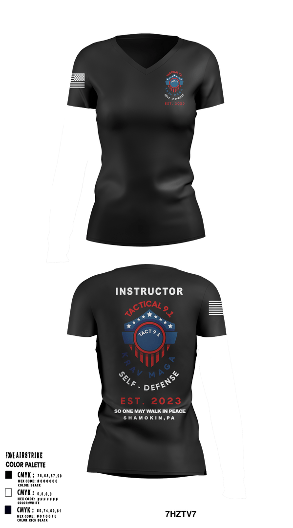 Women's Short Sleeve Vneck Shirt, Tactical 9.1 Krav Maga Self Defense, Wrestling, Teamtime, Team time, sublimation, custom sports apparel, team uniforms, spirit wear, spiritwear, sports uniforms, custom shirts, team store, custom team store, fundraiser sports, apparel fundraiser