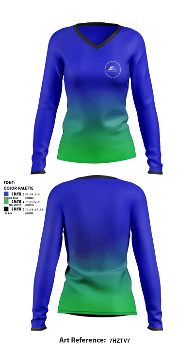 Carl Family Property Services 88243514 Women's Long Sleeve V-neck Shirt - 1