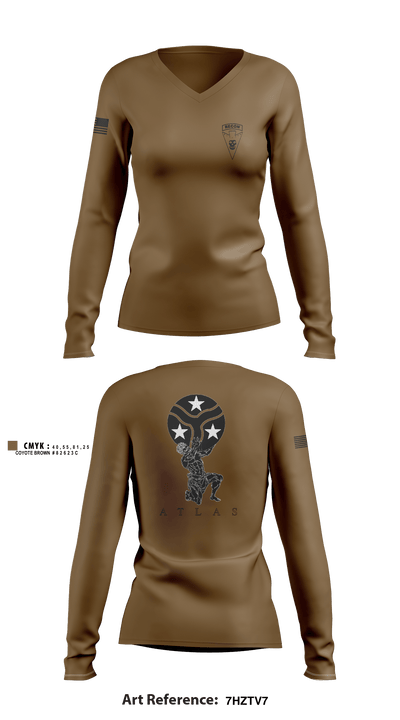 Bastard PLT 55747802 Women's Long Sleeve V-neck Shirt - 2