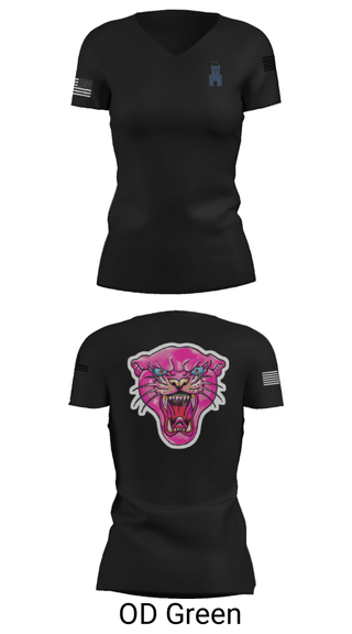 Women's Short Sleeve Vneck Shirt, , Army, Teamtime, Team time, sublimation, custom sports apparel, team uniforms, spirit wear, spiritwear, sports uniforms, custom shirts, team store, custom team store, fundraiser sports, apparel fundraiser