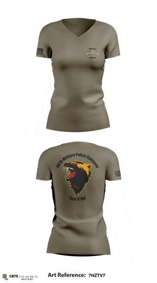 Women's Short Sleeve Vneck Shirt, 46th Military Police Company, , Teamtime, Team time, sublimation, custom sports apparel, team uniforms, spirit wear, spiritwear, sports uniforms, custom shirts, team store, custom team store, fundraiser sports, apparel fundraiser