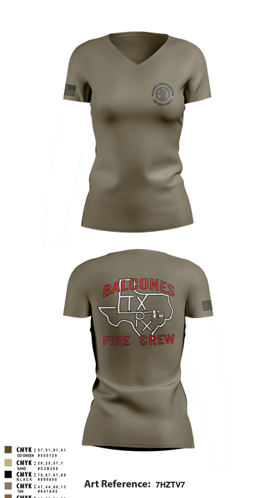 Balcones Canyonlands 51693134 Women's Short Sleeve V-neck Shirt - 2
