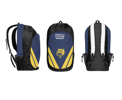 Gear Bag, Springfield High School Swimming, Swimming, Teamtime, Team time, sublimation, custom sports apparel, team uniforms, spirit wear, spiritwear, sports uniforms, custom shirts, team store, custom team store, fundraiser sports, apparel fundraiser