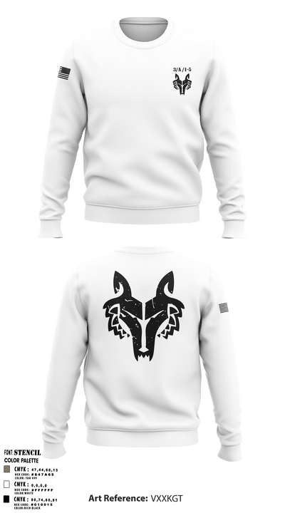 3rd Plt A Co 1-5 14607010 Crew Neck Sweatshirt - 2