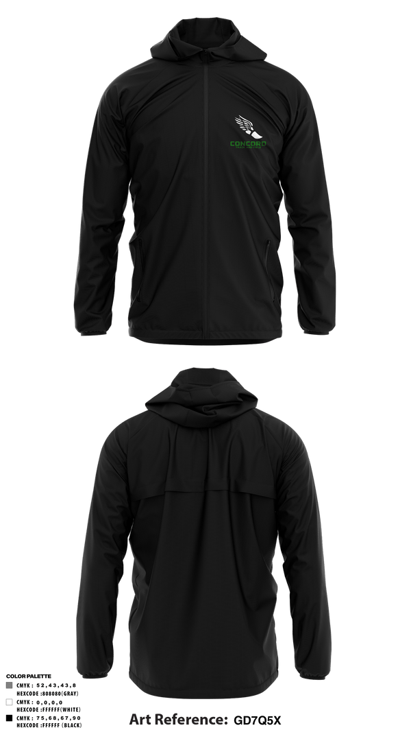 Windbreaker, Concord High School Track, Cross Country, Teamtime, Team time, sublimation, custom sports apparel, team uniforms, spirit wear, spiritwear, sports uniforms, custom shirts, team store, custom team store, fundraiser sports, apparel fundraiser