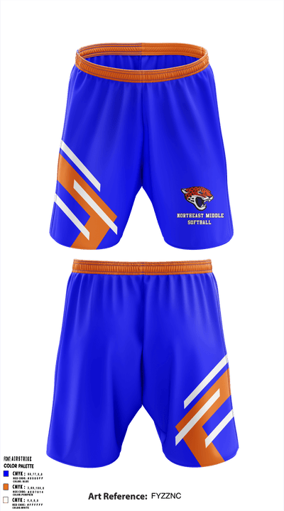 Northeast Middle School Softball 24733558 Athletic Shorts With Pockets - 33