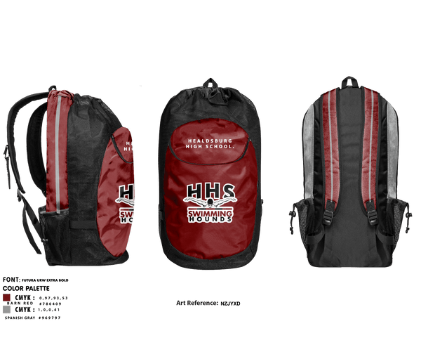 Gear Bag, Healdsburg Senior High School Swimming, Swimming, Teamtime, Team time, sublimation, custom sports apparel, team uniforms, spirit wear, spiritwear, sports uniforms, custom shirts, team store, custom team store, fundraiser sports, apparel fundraiser