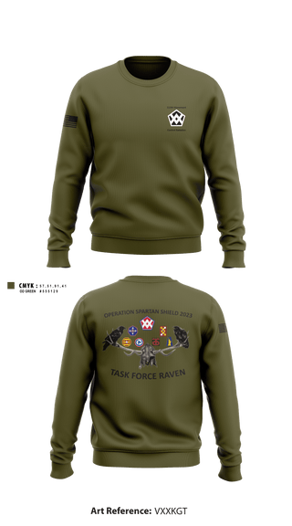 Crew Neck Sweatshirt, , Army, Teamtime, Team time, sublimation, custom sports apparel, team uniforms, spirit wear, spiritwear, sports uniforms, custom shirts, team store, custom team store, fundraiser sports, apparel fundraiser