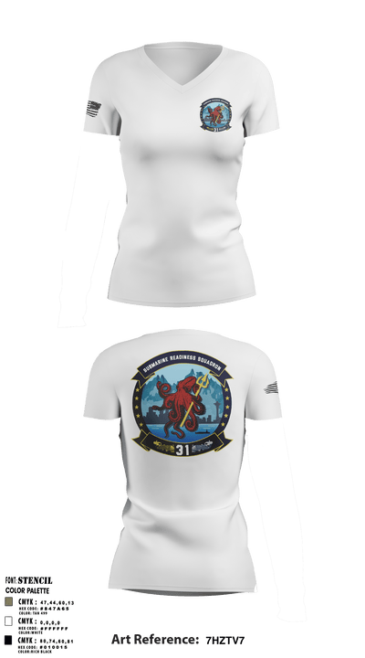 SRS-31 55681608 Women's Short Sleeve V-neck Shirt - 2