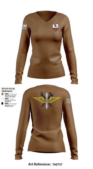 Women's Long Sleeve Vneck Shirt, Blacksmiths, National Guard, Teamtime, Team time, sublimation, custom sports apparel, team uniforms, spirit wear, spiritwear, sports uniforms, custom shirts, team store, custom team store, fundraiser sports, apparel fundraiser