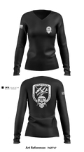F (FA FSC) 141 BSB 93612755 Women's Long Sleeve V-neck Shirt - 1