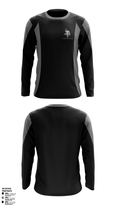 Blacklick Valley Senior High School 49509714 Long Sleeve Performance Shirt - 36