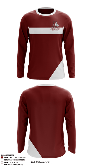 Long Sleeve Performance Shirt, Anniston High School, Spirit Store, Teamtime, Team time, sublimation, custom sports apparel, team uniforms, spirit wear, spiritwear, sports uniforms, custom shirts, team store, custom team store, fundraiser sports, apparel fundraiser