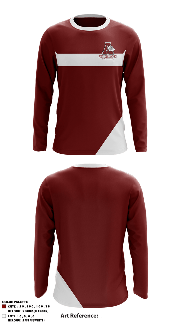 Long Sleeve Performance Shirt, Anniston High School, Spirit Store, Teamtime, Team time, sublimation, custom sports apparel, team uniforms, spirit wear, spiritwear, sports uniforms, custom shirts, team store, custom team store, fundraiser sports, apparel fundraiser