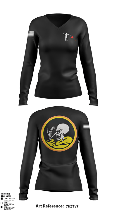 SNOT 2, RAIDER PLT, C-CO 39968914 Women's Long Sleeve V-neck Shirt - 49