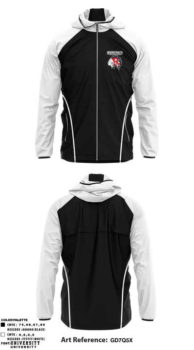 Ripon Chiefs Youth Football and Cheer 75373923 Windbreaker - 1