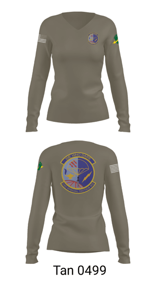 Women's Long Sleeve Vneck Shirt, , Air Force, Teamtime, Team time, sublimation, custom sports apparel, team uniforms, spirit wear, spiritwear, sports uniforms, custom shirts, team store, custom team store, fundraiser sports, apparel fundraiser