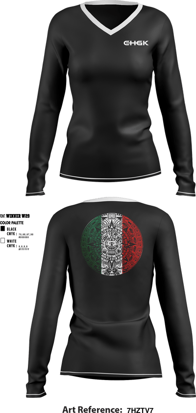 CHGOALKEEPING 84175716 Women's Long Sleeve V-neck Shirt - 1