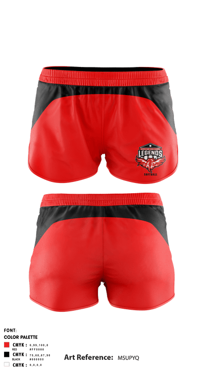 North Side High School Softball 21306920 Women's Shorts - 1