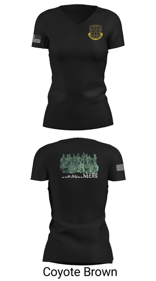 Women's Short Sleeve Vneck Shirt, , Army, Teamtime, Team time, sublimation, custom sports apparel, team uniforms, spirit wear, spiritwear, sports uniforms, custom shirts, team store, custom team store, fundraiser sports, apparel fundraiser