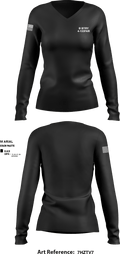 B BTRY 4-133FAR 53074900 Women's Long Sleeve V-neck Shirt - 5