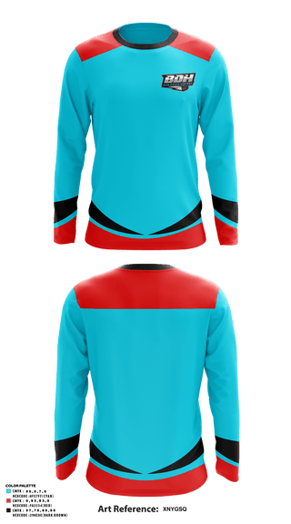 Long Sleeve Performance Shirt, BarDown Hockey, , Teamtime, Team time, sublimation, custom sports apparel, team uniforms, spirit wear, spiritwear, sports uniforms, custom shirts, team store, custom team store, fundraiser sports, apparel fundraiser