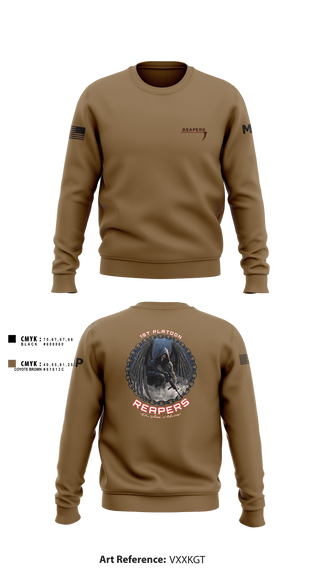Crew Neck Sweatshirt, , Army, Teamtime, Team time, sublimation, custom sports apparel, team uniforms, spirit wear, spiritwear, sports uniforms, custom shirts, team store, custom team store, fundraiser sports, apparel fundraiser
