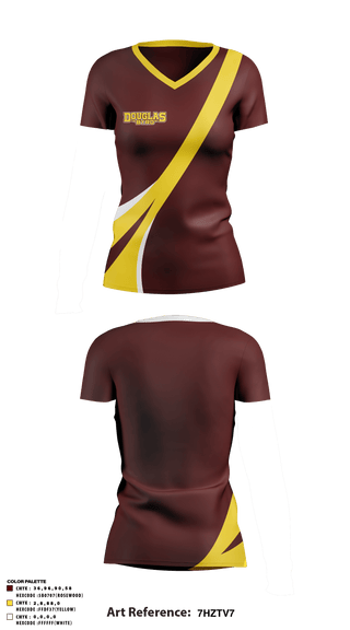 Women's Short Sleeve Vneck Shirt, Douglas Byrd High School, Spirit Store, Teamtime, Team time, sublimation, custom sports apparel, team uniforms, spirit wear, spiritwear, sports uniforms, custom shirts, team store, custom team store, fundraiser sports, apparel fundraiser