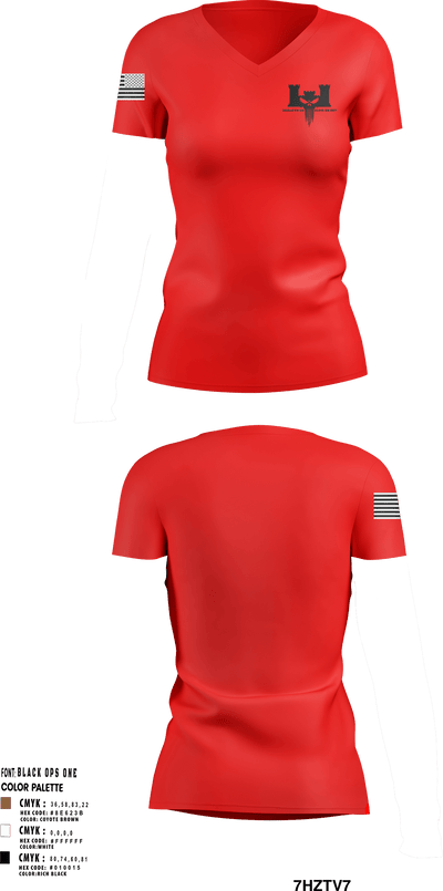 302nd EN CO 64266225 Women's Short Sleeve V-neck Shirt - 7