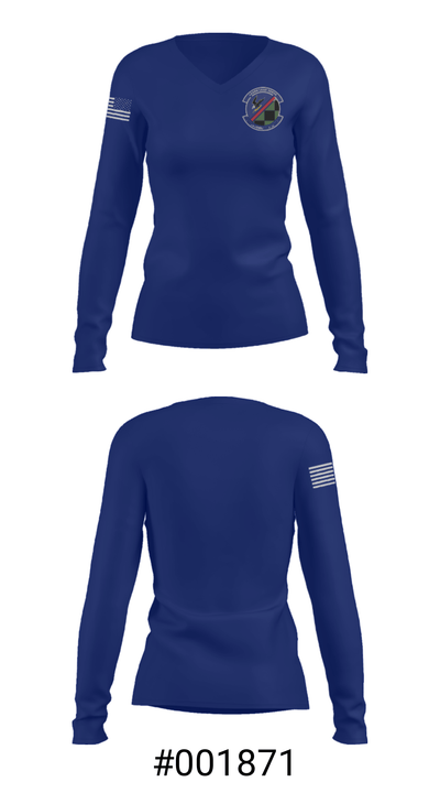 Youngstown ARS Composite Squadron 61852104 Women's Long Sleeve V-neck Shirt - 37