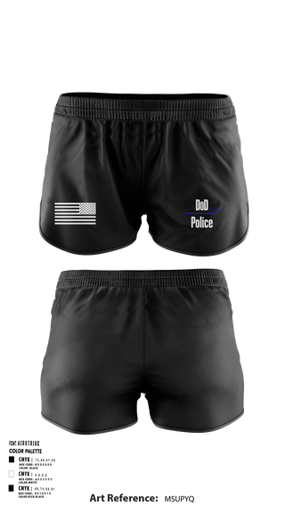 Women's Shorts, DoD Police, Police, Teamtime, Team time, sublimation, custom sports apparel, team uniforms, spirit wear, spiritwear, sports uniforms, custom shirts, team store, custom team store, fundraiser sports, apparel fundraiser