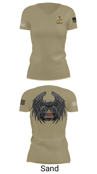 Women's Short Sleeve Vneck Shirt, , Army, Teamtime, Team time, sublimation, custom sports apparel, team uniforms, spirit wear, spiritwear, sports uniforms, custom shirts, team store, custom team store, fundraiser sports, apparel fundraiser